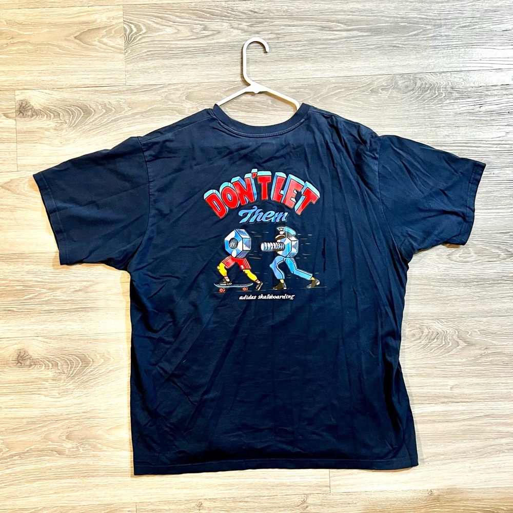 adidas sb / XXL / Don’t Let Them Screw You / T-Shirt / Navy / Used / Like New